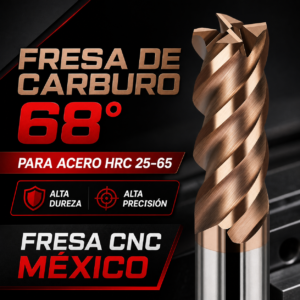 Fresa de carburo 68 grados para acero y moldes - CEER México