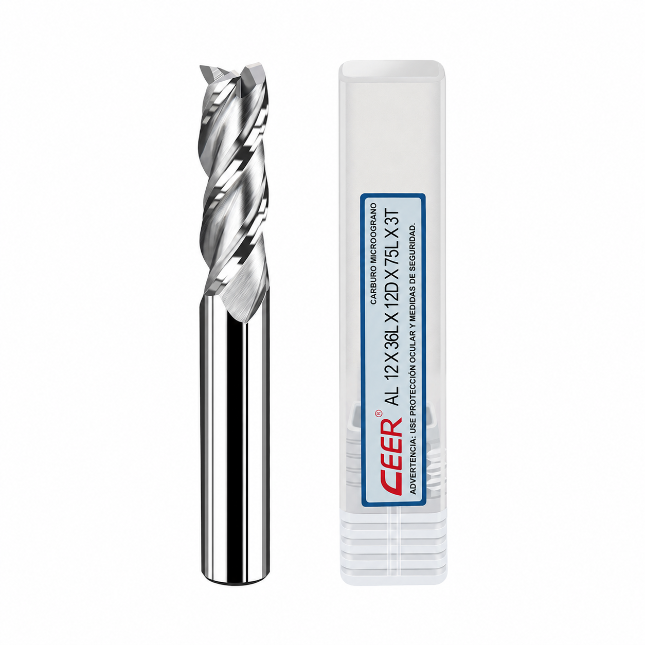 Fresa de carburo para aluminio de 3 filos